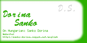 dorina sanko business card